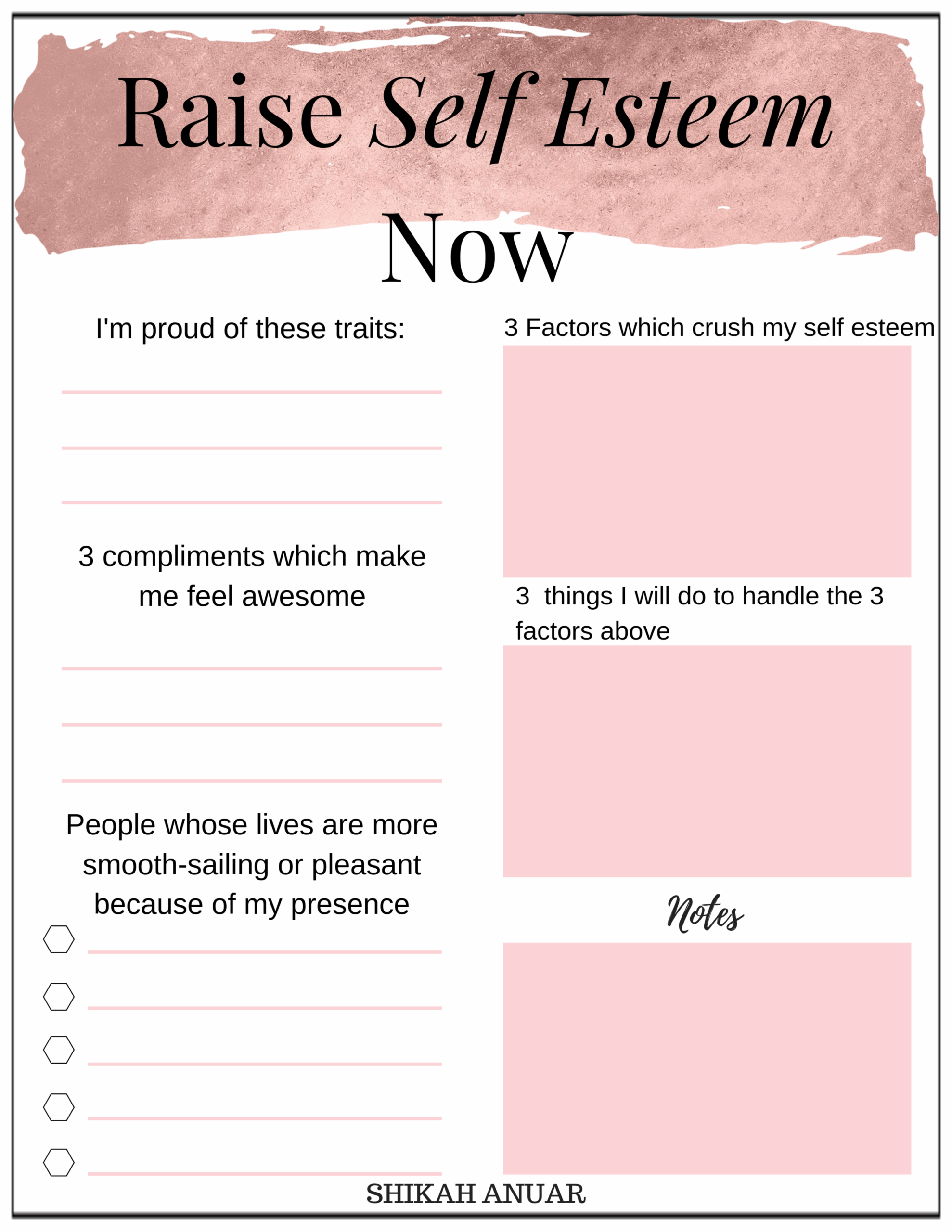 self esteem worksheets self esteem worksheets