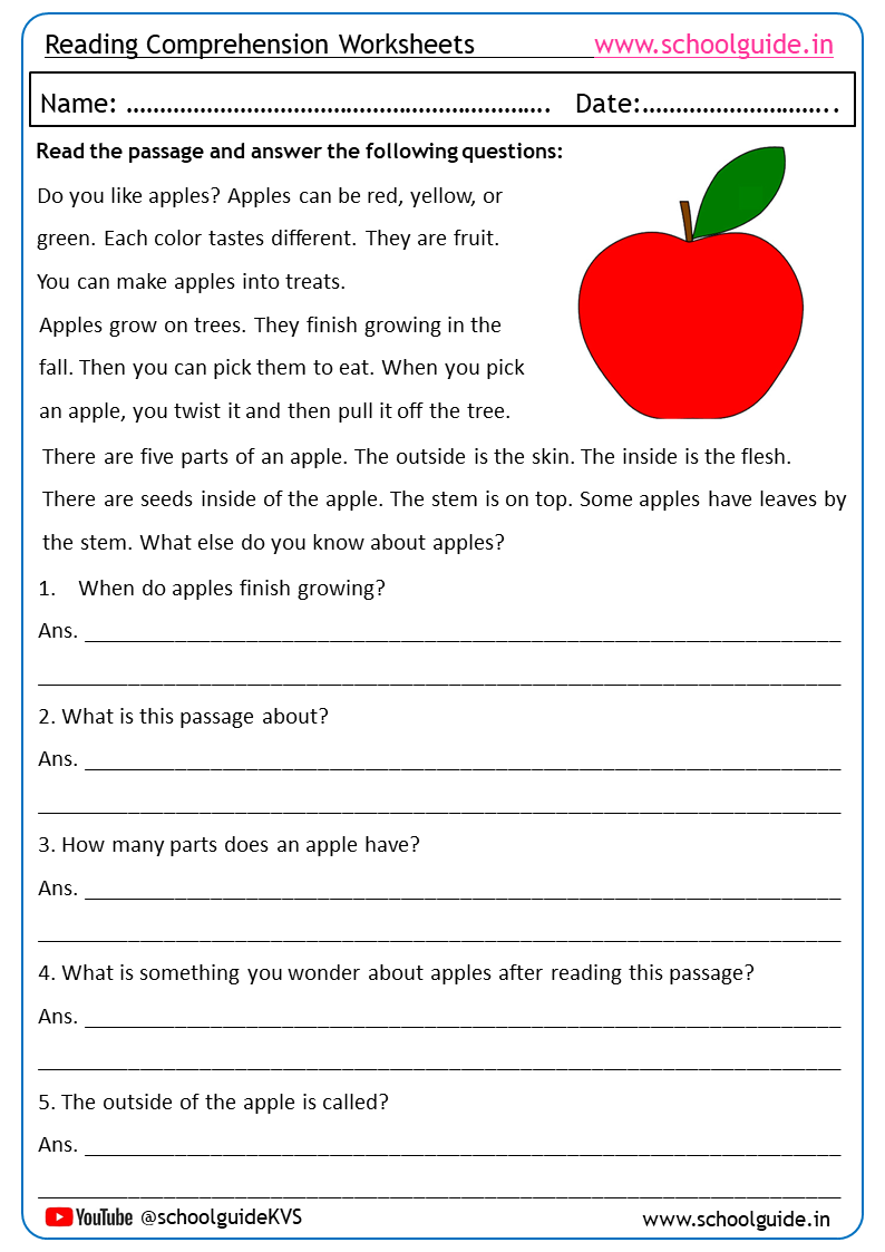 free printable reading comprehension worksheets grade 6