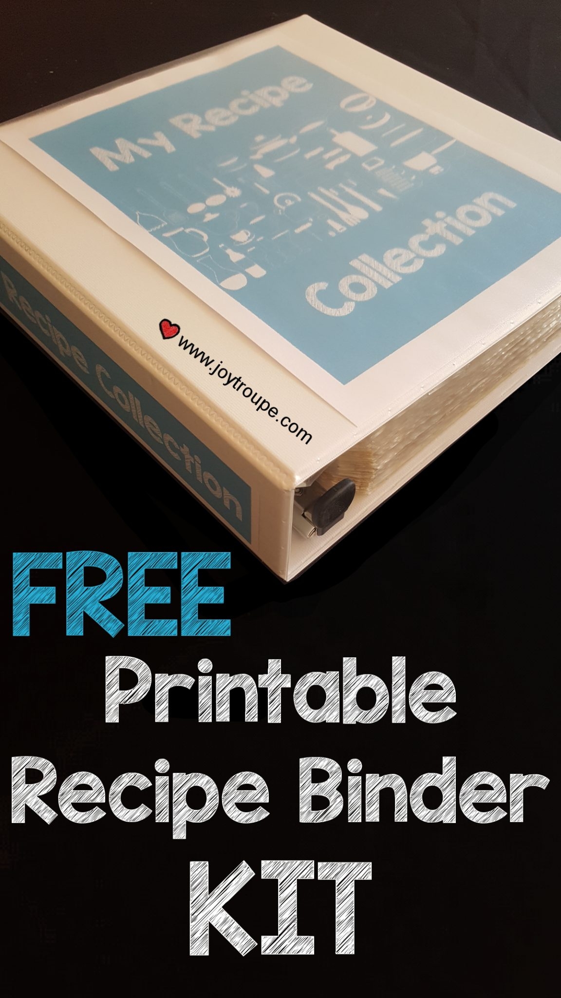 free printable recipe binder kit