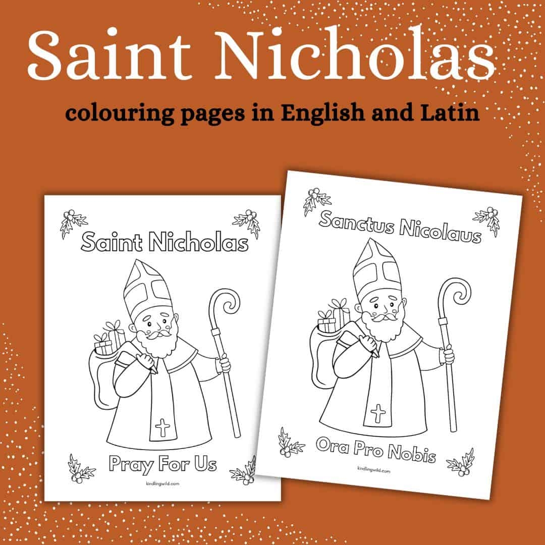 Free Printable Saint Nicholas Colouring Page Kindling Wild Free Printable Saint Nicholas Colouring Page Kindling Wild