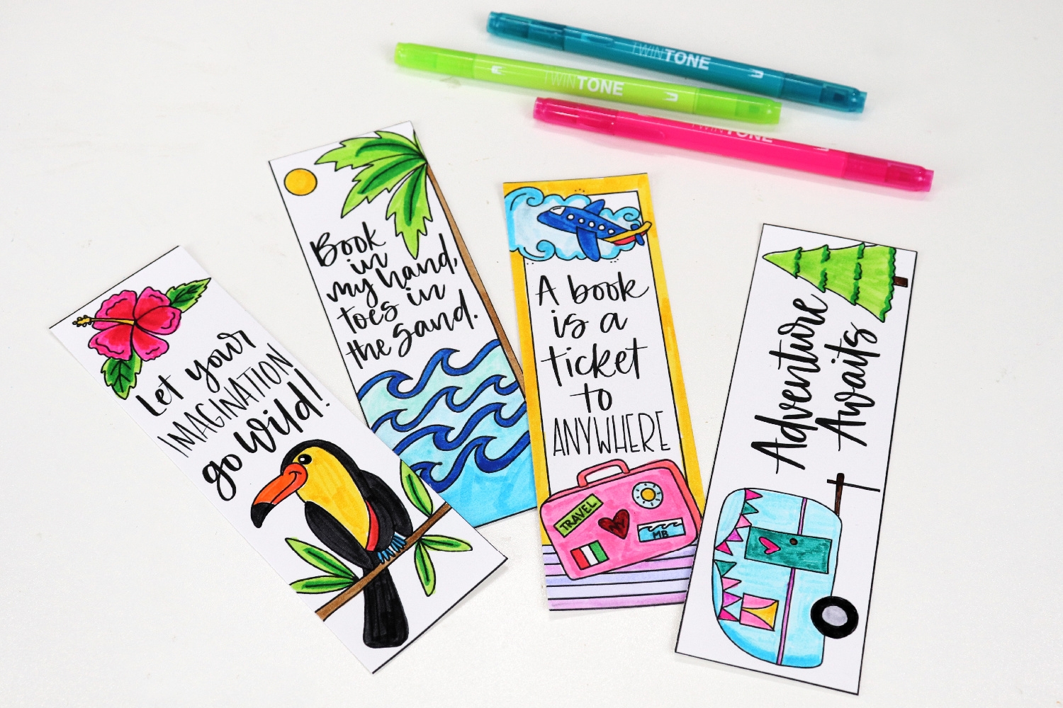 free printable landscape bookmarks