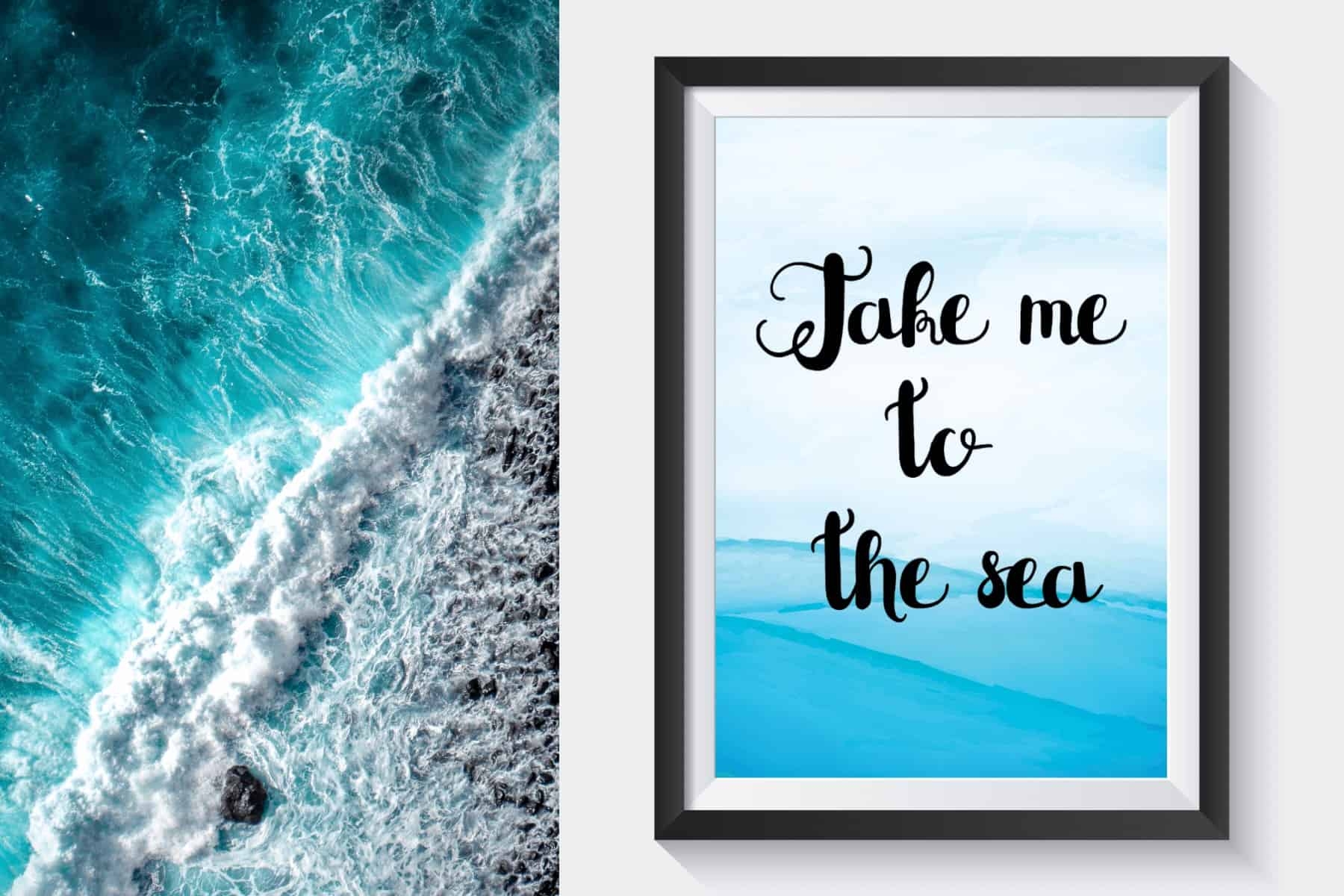 Free Printable Travel Wall Art Take Me To The Sea Beach Inspired Free Printable Travel Wall Art Take Me To The Sea Beach Inspired