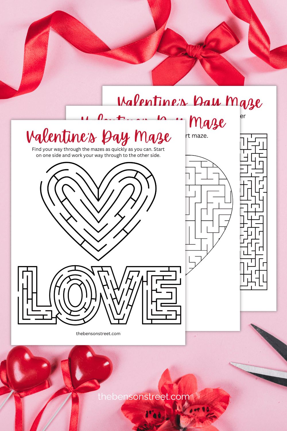 Free Printable Valentine s Maze Worksheets For Kids