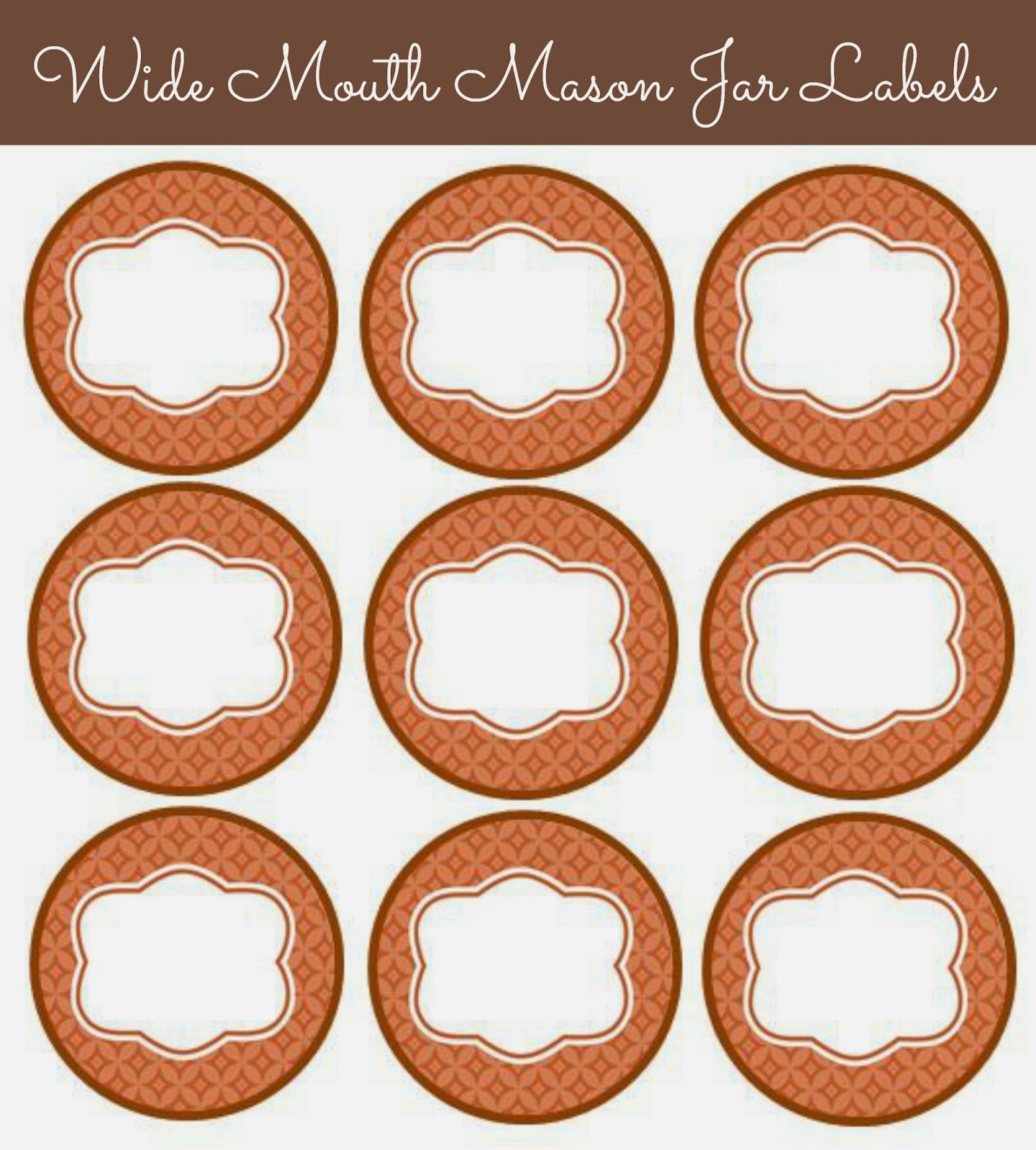 Free Printable Wide mouth Mason Jar Labels Fall Colors Free Printable Wide mouth Mason Jar Labels Fall Colors