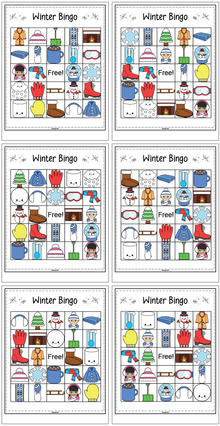 Free Printable Winter Bingo 20 Cards The Artisan Life