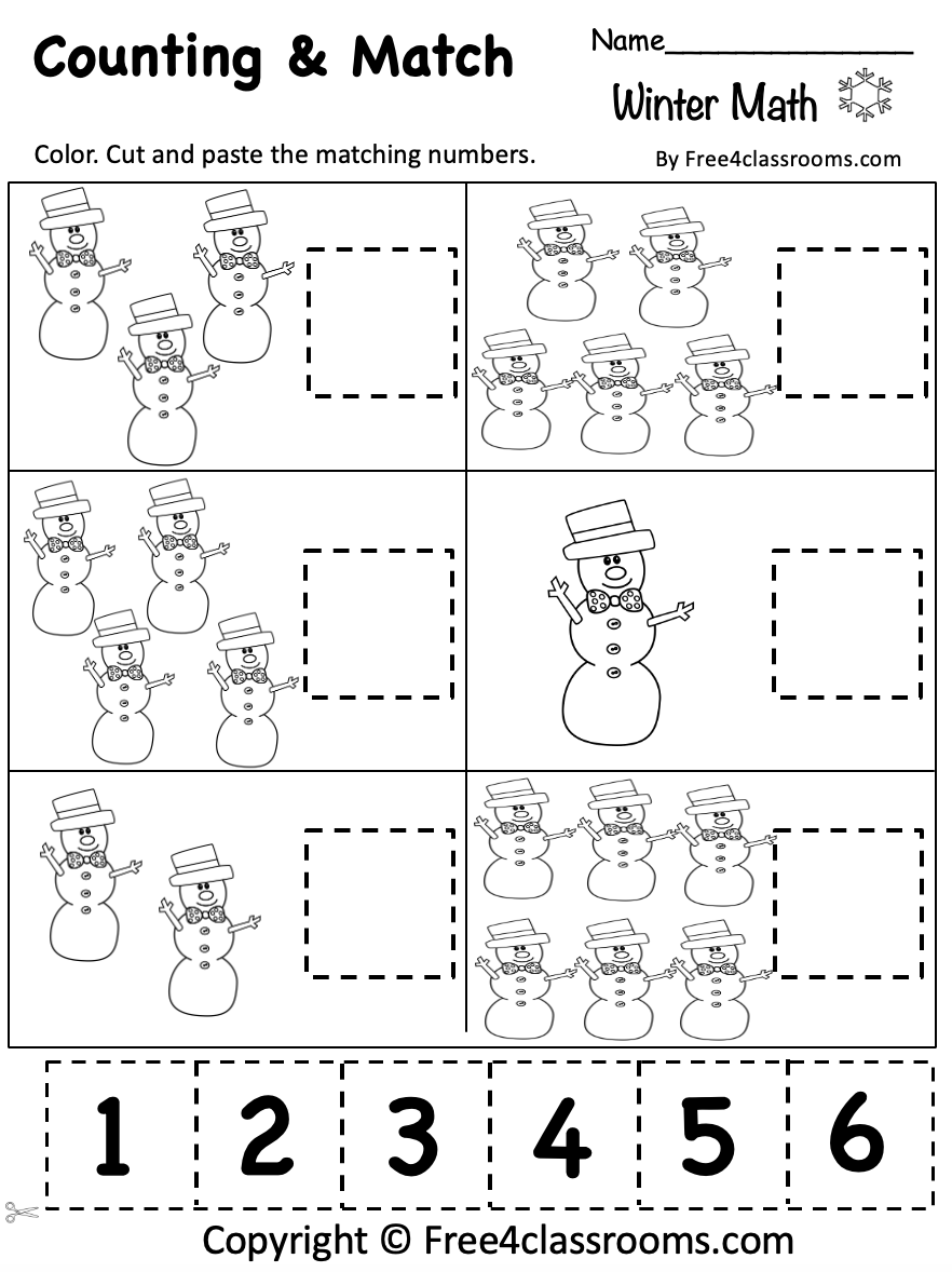 free printable preschool math worksheets