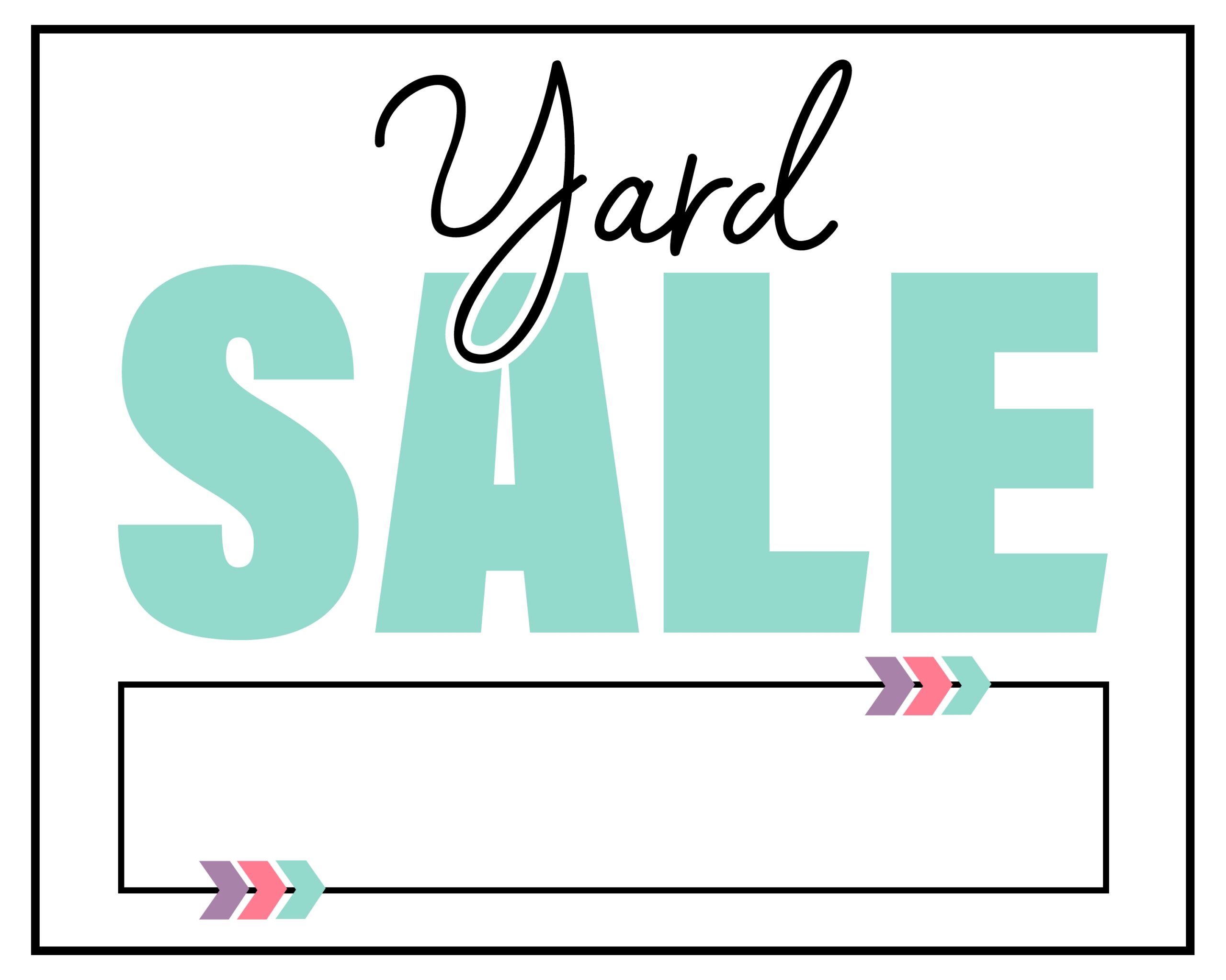 Free Printable Yard Sale Sign Collection The Cottage Market