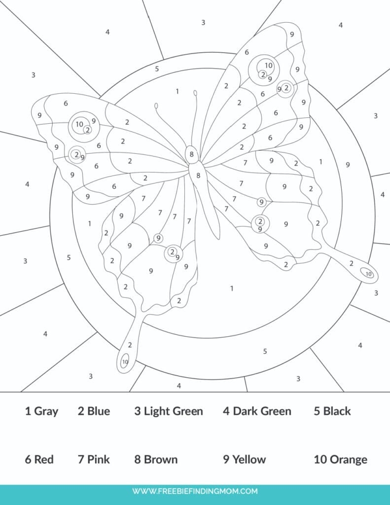 Free Simple Easy Color By Number For Adults And Kids Printables Free Simple Easy Color By Number For Adults And Kids Printables