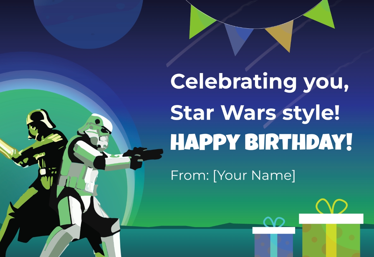 Free Star Wars Birthday Card Template To Edit Online Free Star Wars Birthday Card Template To Edit Online