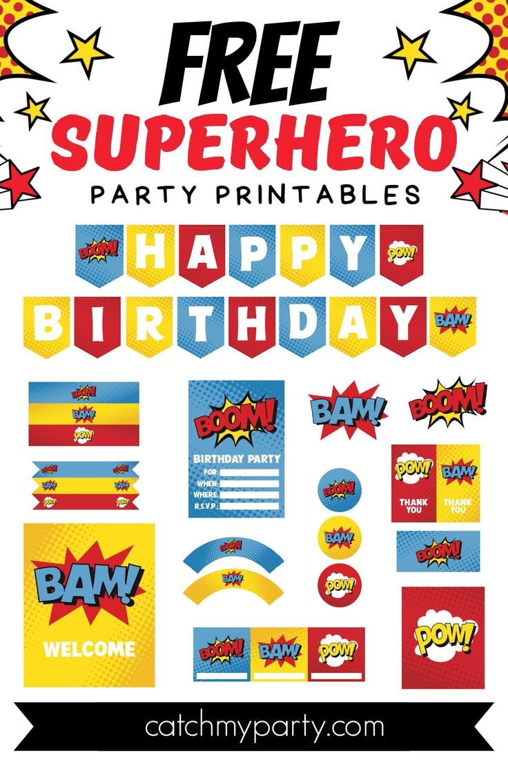Free Superhero Party Printables