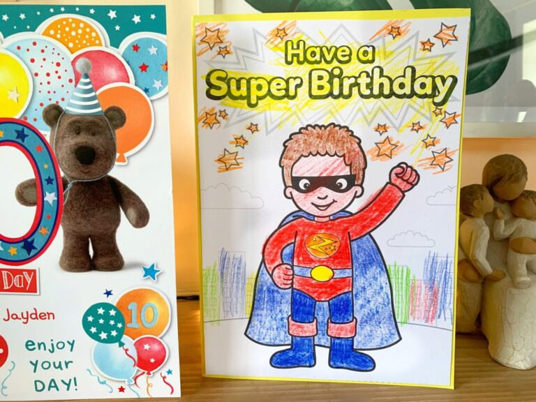 Free Superhero Printable Birthday Card Craft Sticky Mud Belly Laughs