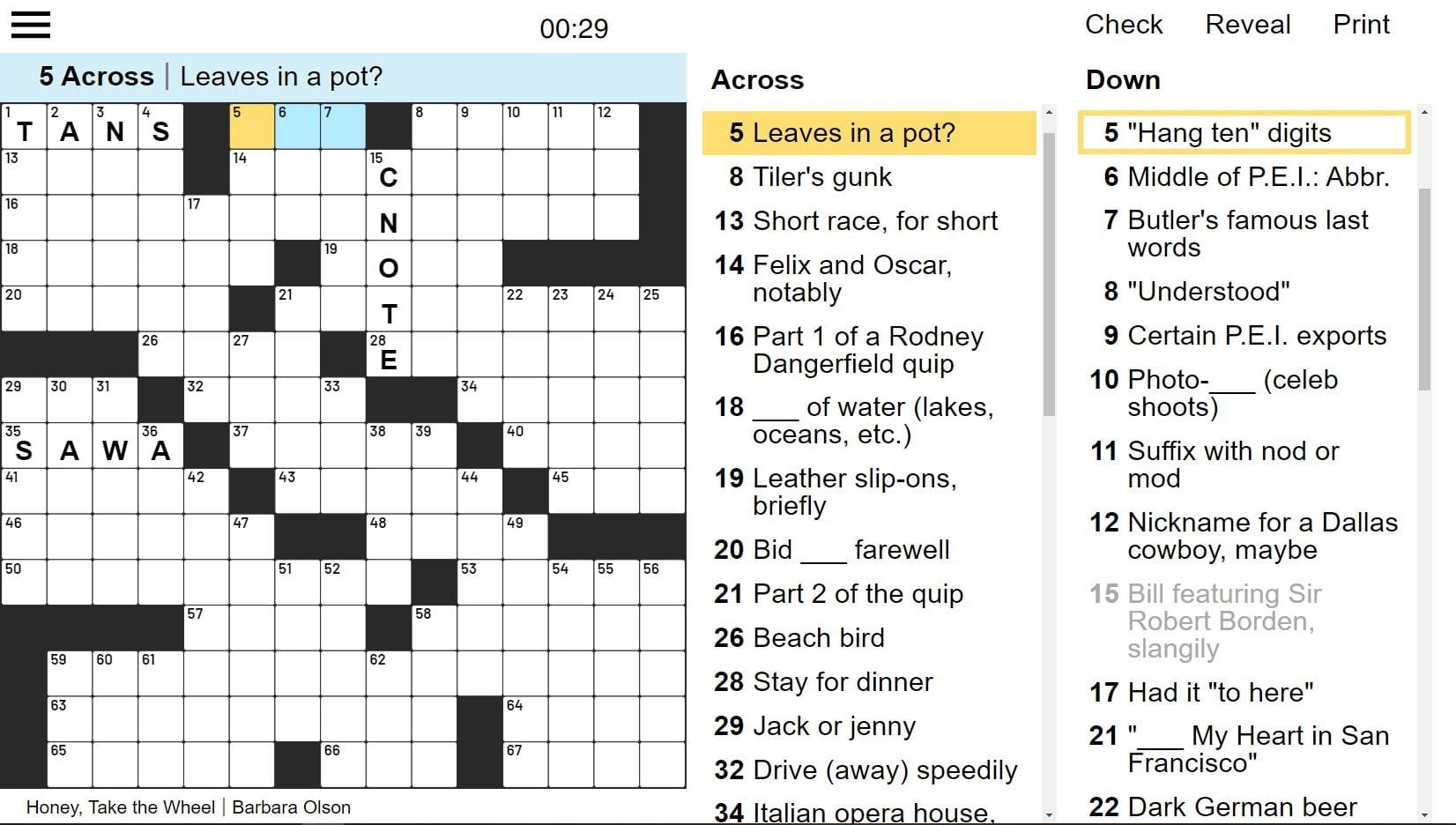 Free Themed Crossword Puzzles Free Online Game Denver Post