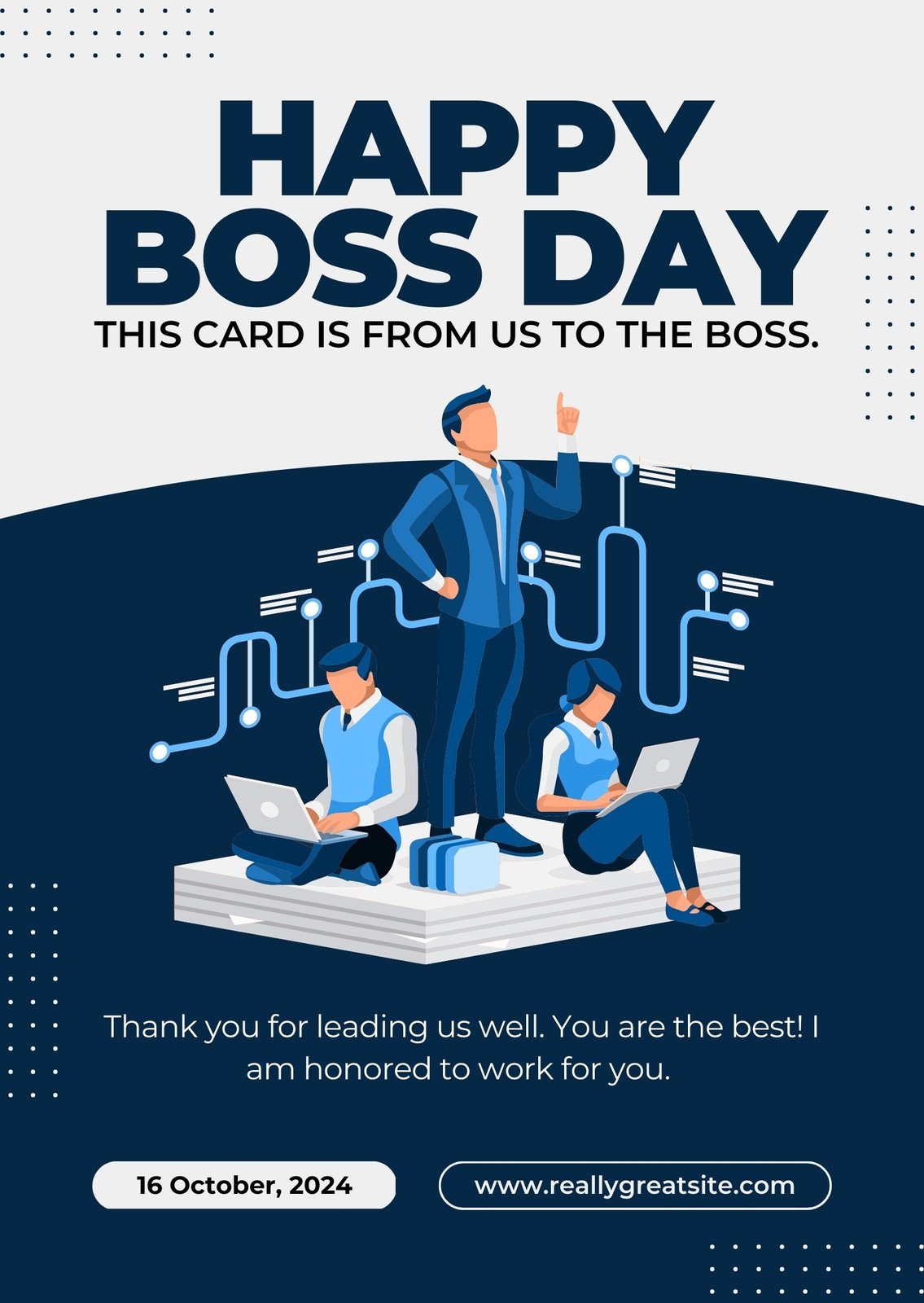 Free To Customize And Print Boss Day Card Templates Canva