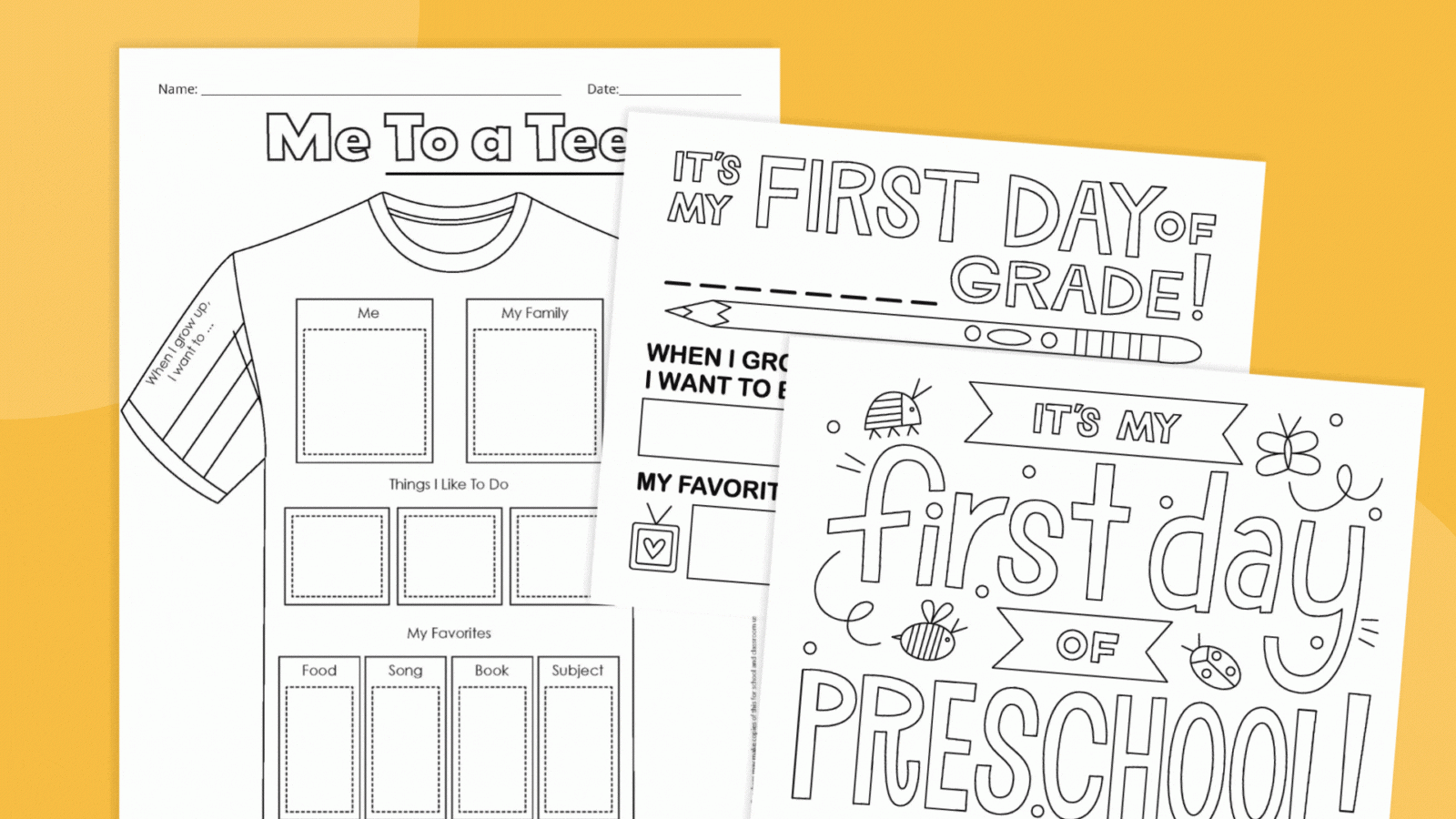 Fun First Day of School Worksheets Free Printables 