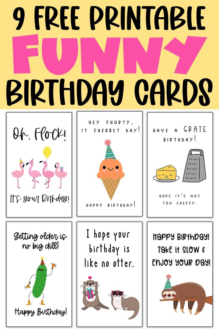 Funny Homemade Birthday Cards 9 Free Printable Funny Birthday Cards