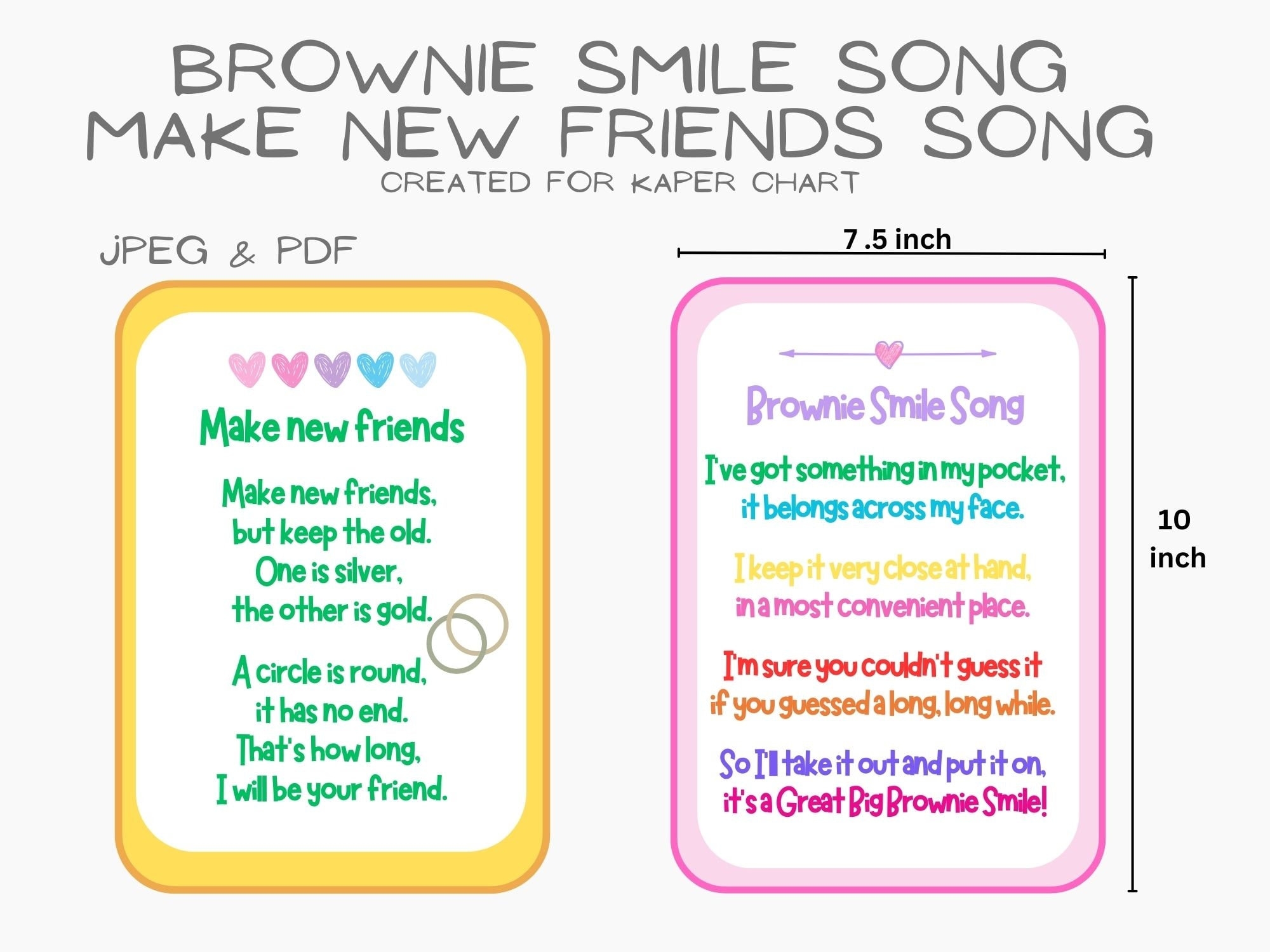 girl scout daisy song printable