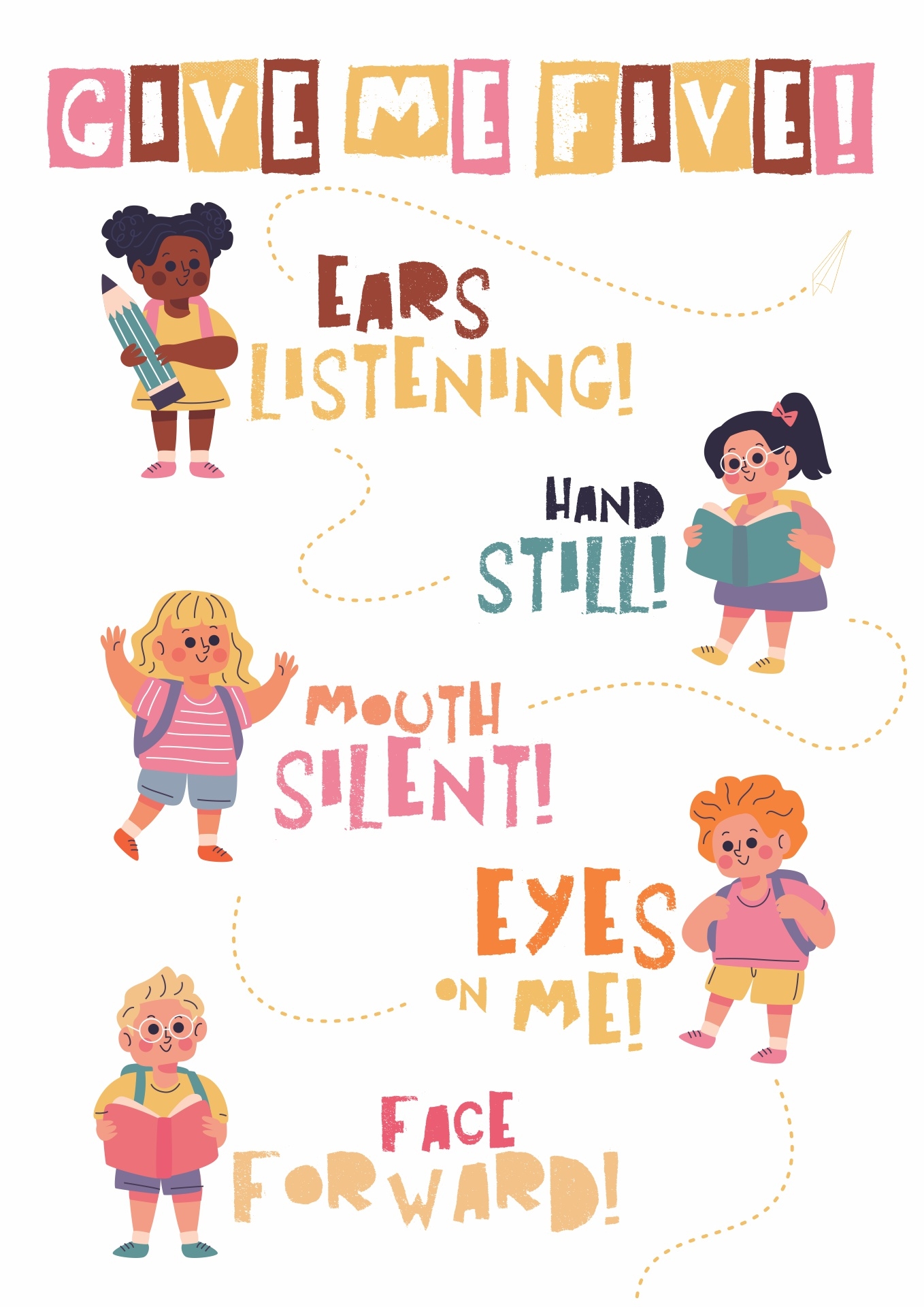 Give Me Five Poster Printable Free