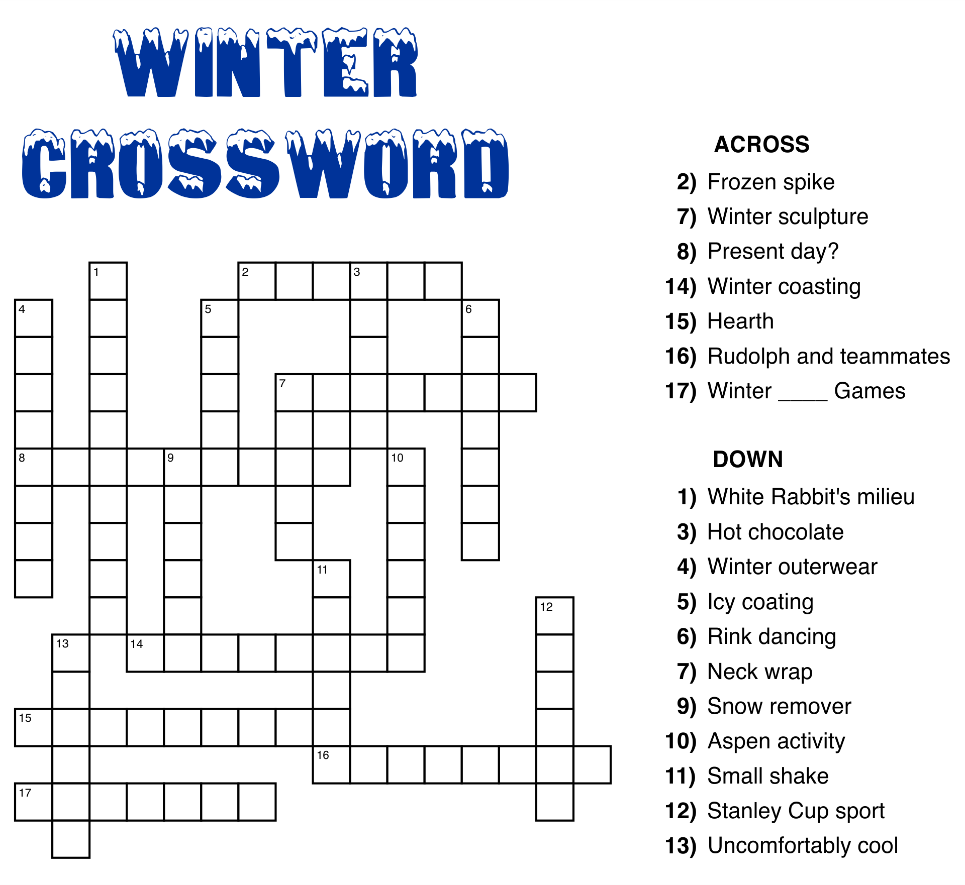 printable large crossword puzzles