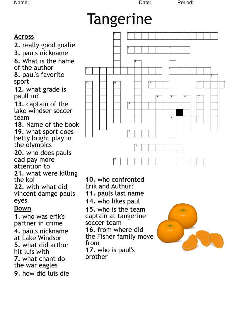 4th grade crossword puzzles printable
