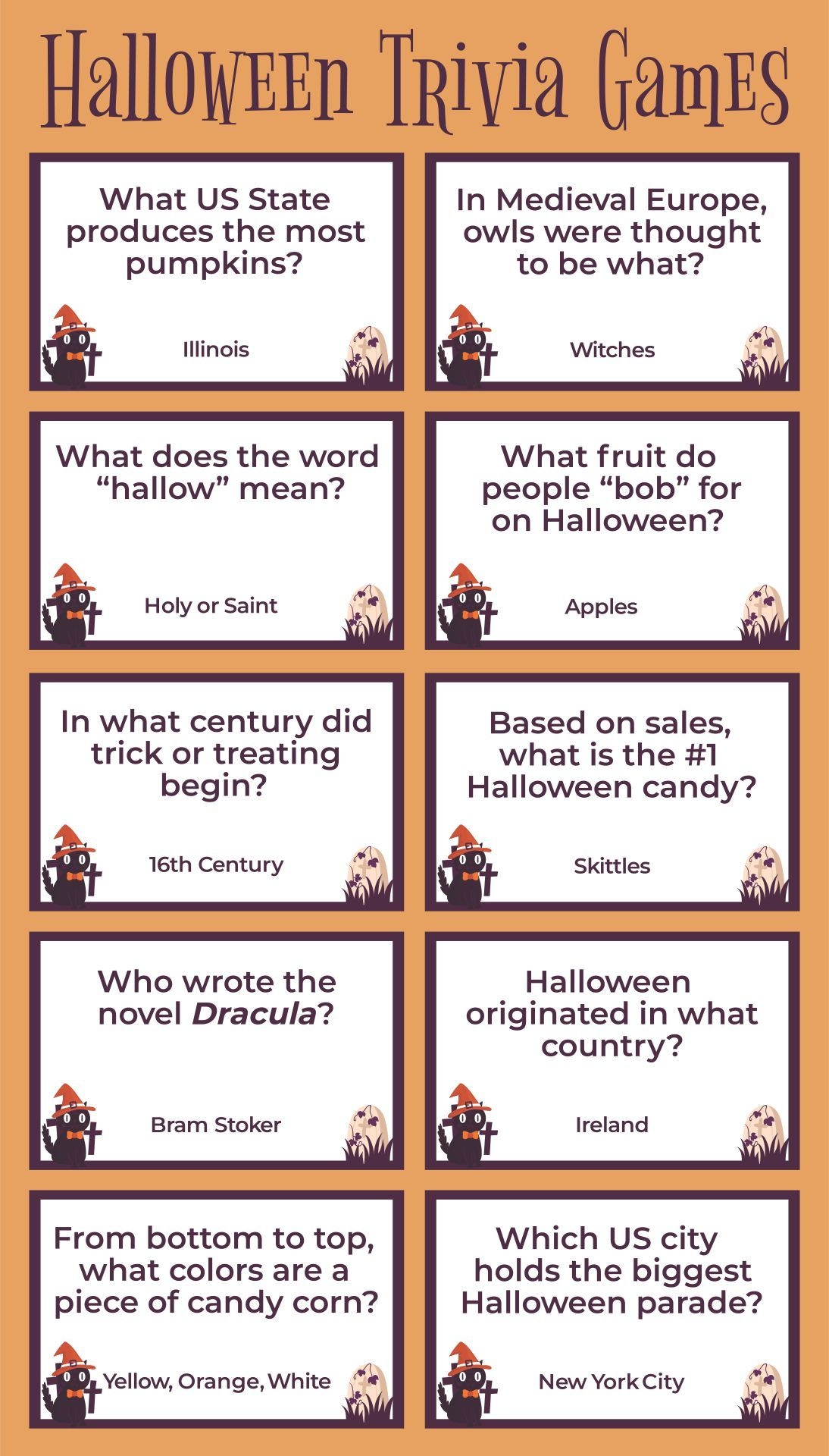Halloween Trivia Questions 15 Free PDF Printables Printablee