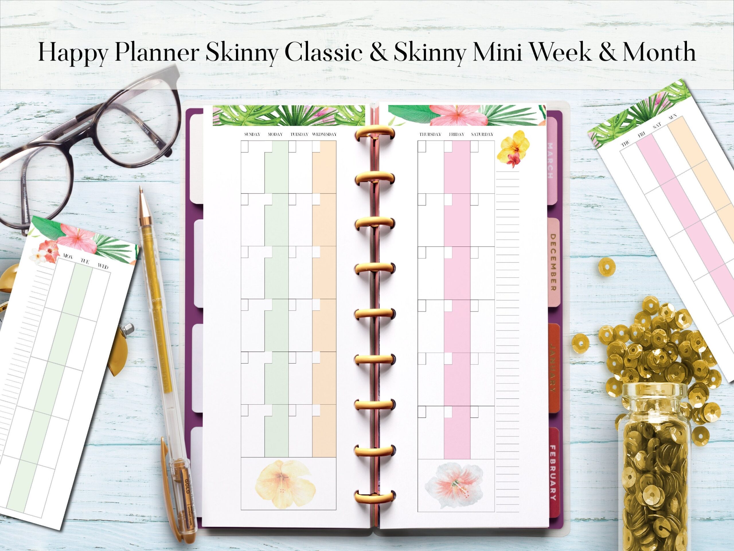 mini happy planner free printables