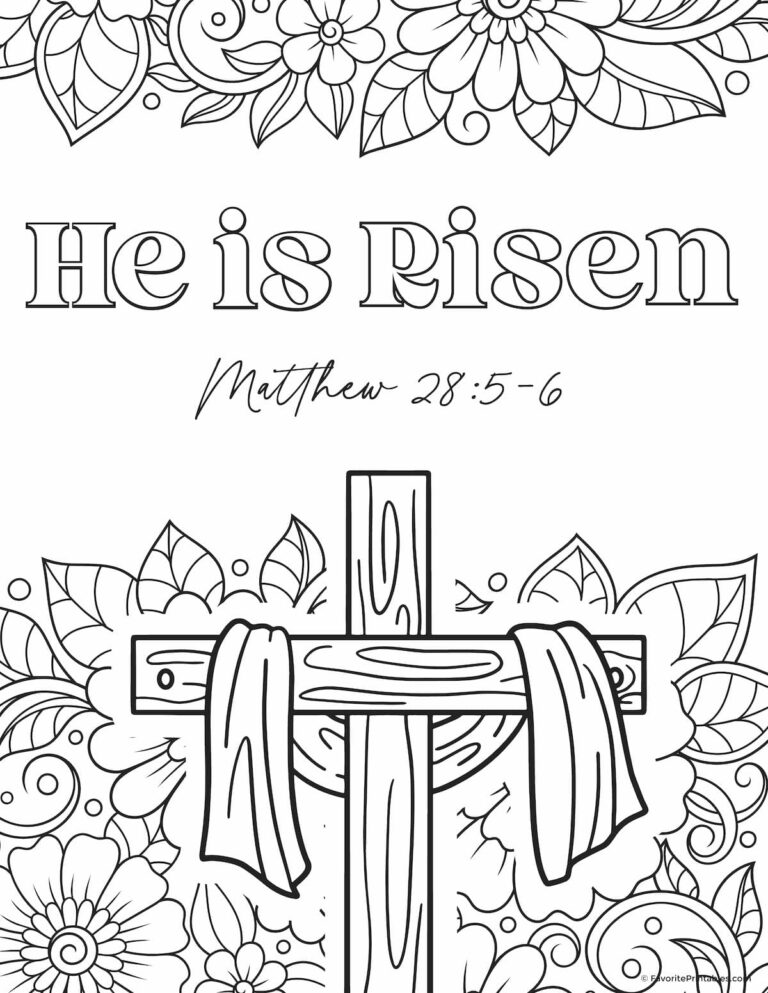 He Is Risen Coloring Page Printable Favorite Printables