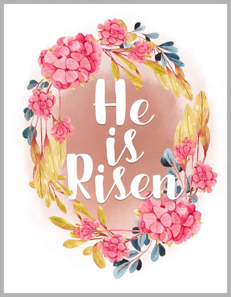 He Is Risen Free Easter Printable Clumsy Crafter He Is Risen Free Easter Printable Clumsy Crafter