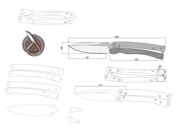 High quality DIY Knife Making Templates Digital Pdf DXF DWG Formats For Custom Knives Etsy