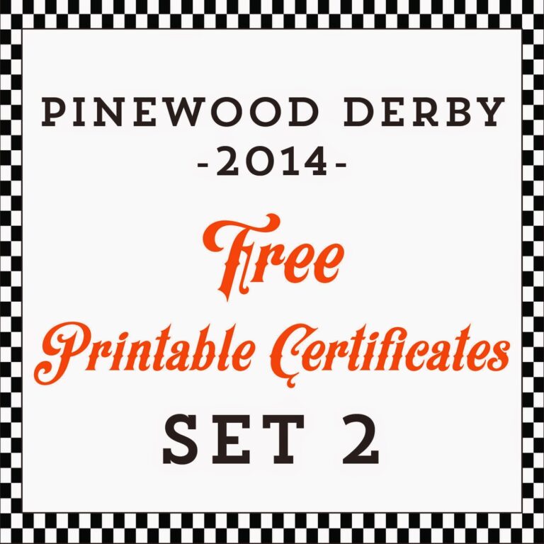 Hot Commodity Home Decor Free Printable Pinewood Derby Awards