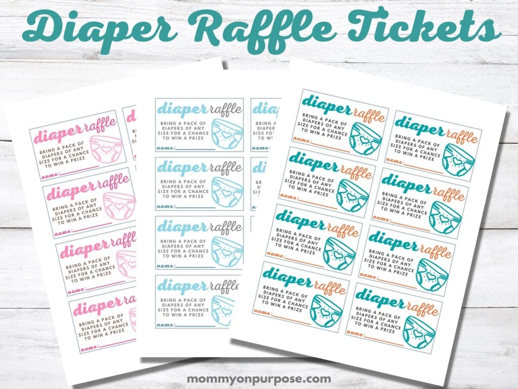 How To Do A Diaper Raffle With Free Printable Diaper Raffle Tickets 