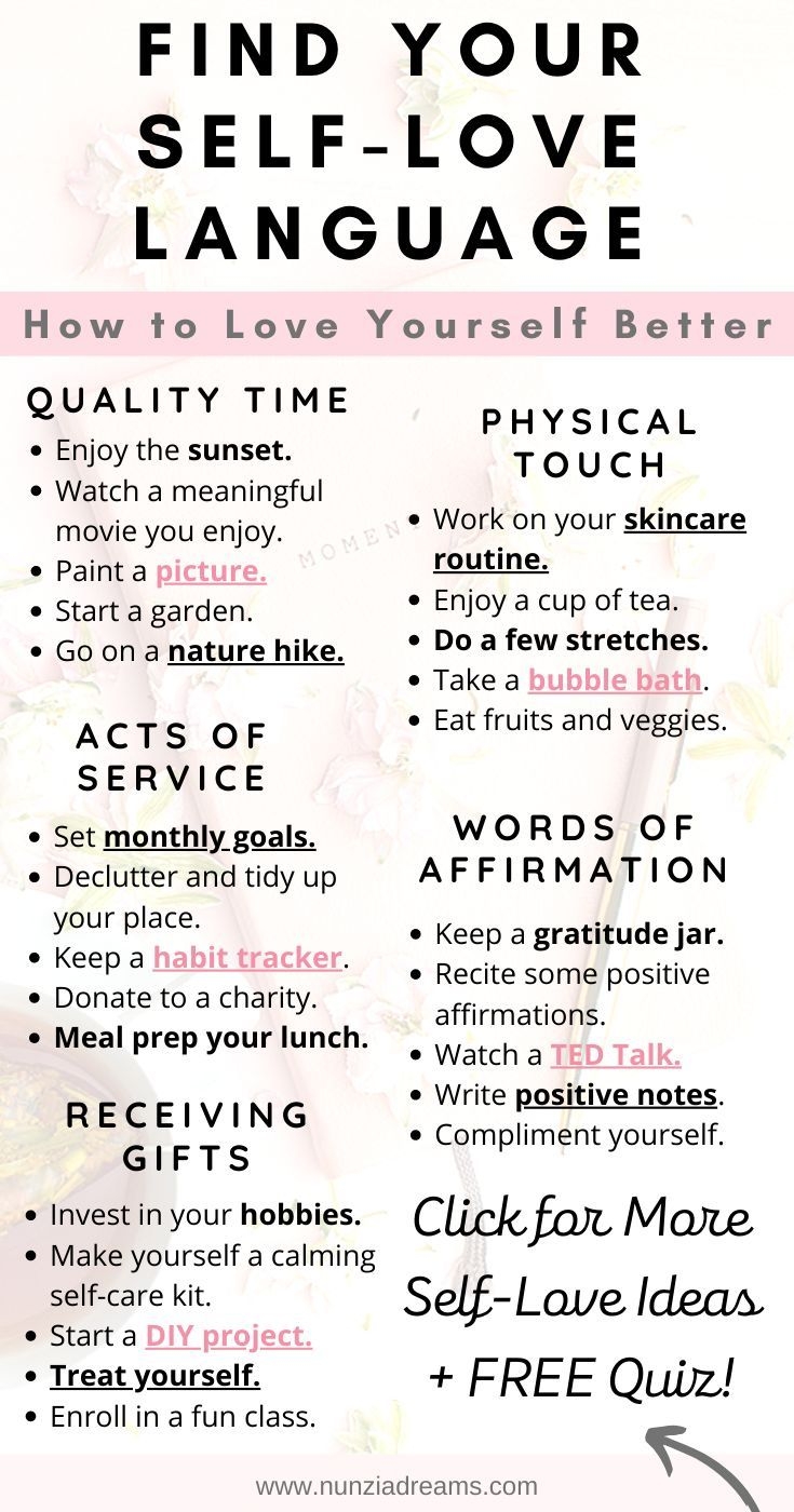 How To Find Your Self Love Language Printable Quiz NunziaDreams