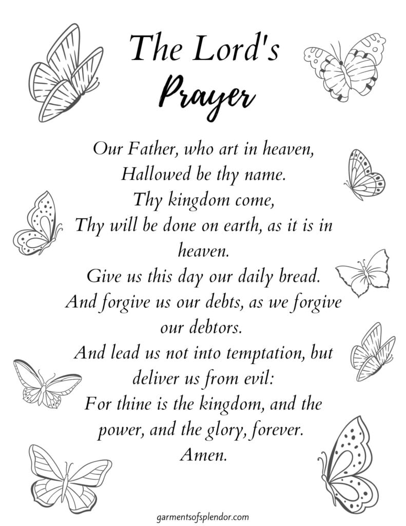 How To Pray The Lord s Prayer With Power Free Printables Inside How To Pray The Lord s Prayer With Power Free Printables Inside