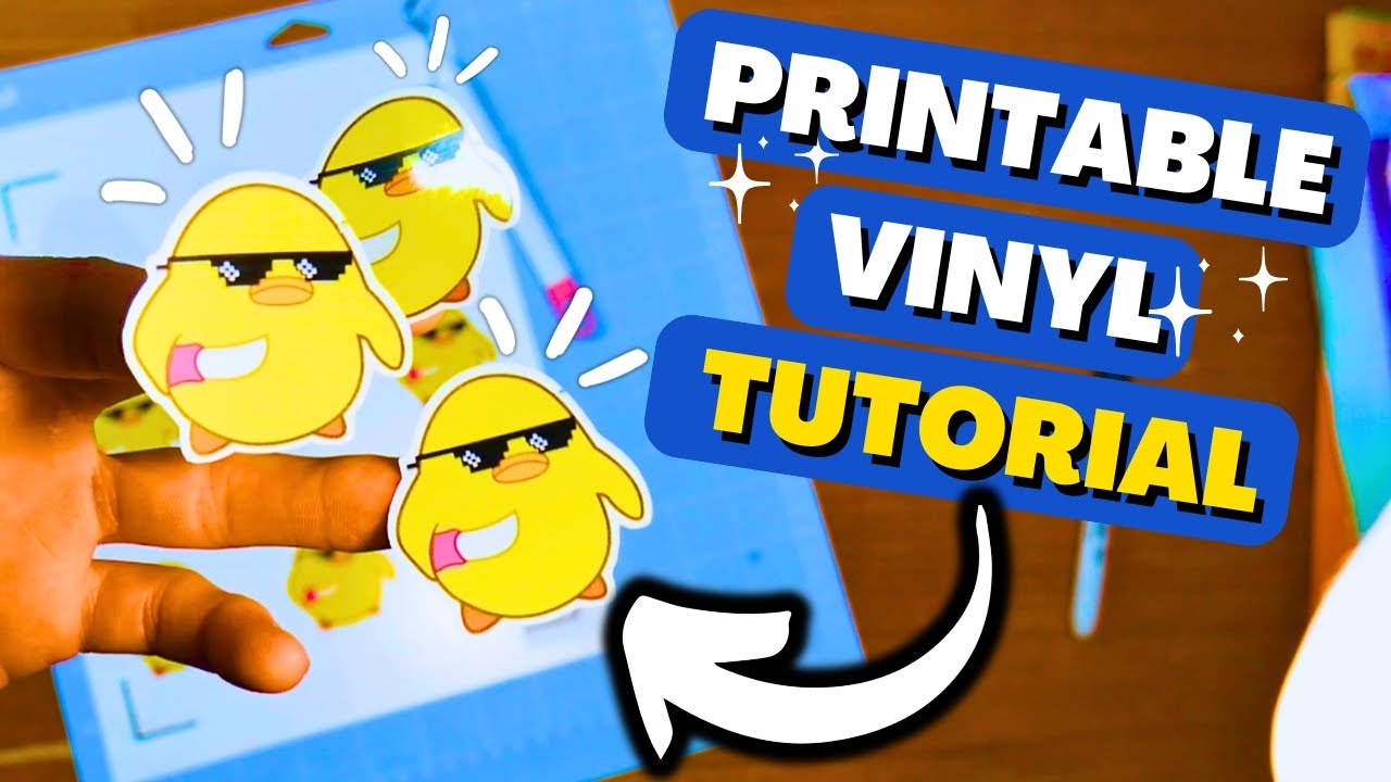 How To Print Then Cut Printable Vinyl Sticker Paper YouTube
