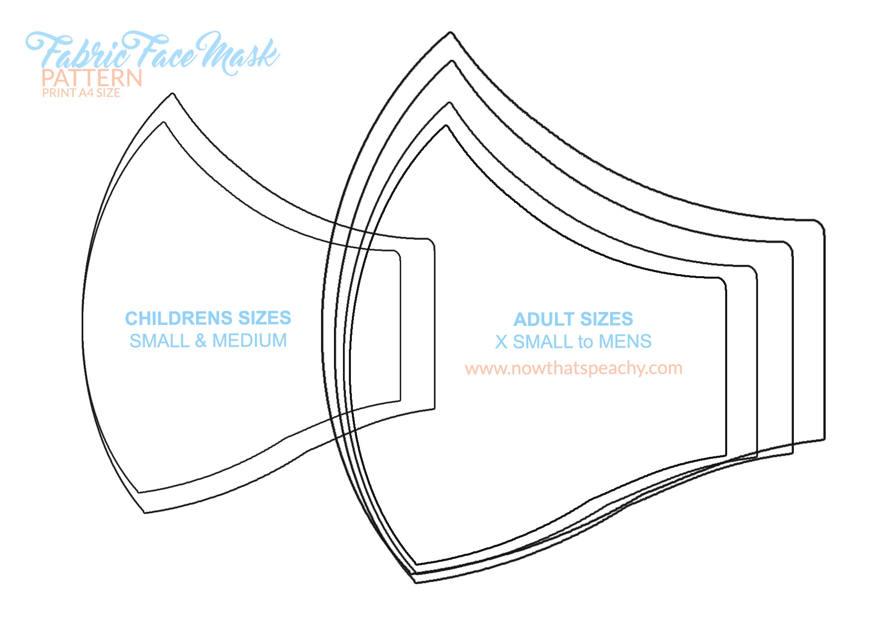 printable face mask pattern