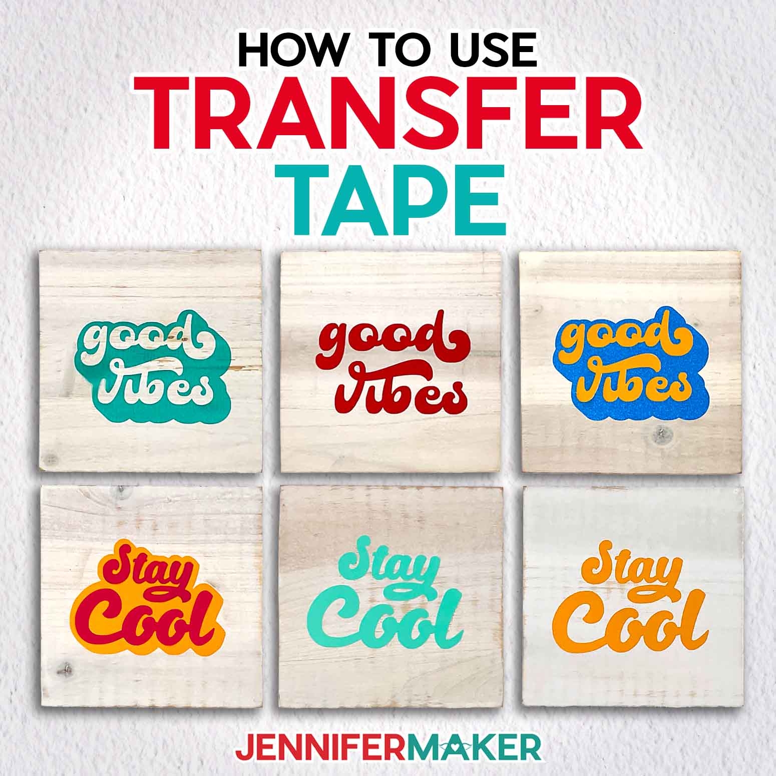 How To Use Transfer Tape With Cricut Vinyl Decals Jennifer Maker