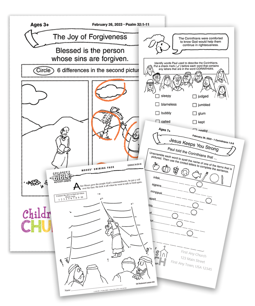 Ideas For Children s Church Children s Church Lessons Sample Children s Worship Bulletins Children s Worship Bulletins