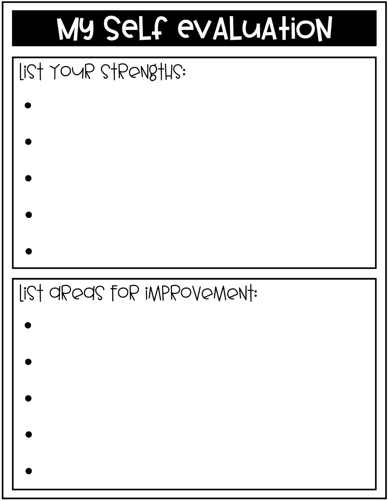 student led conferences printables