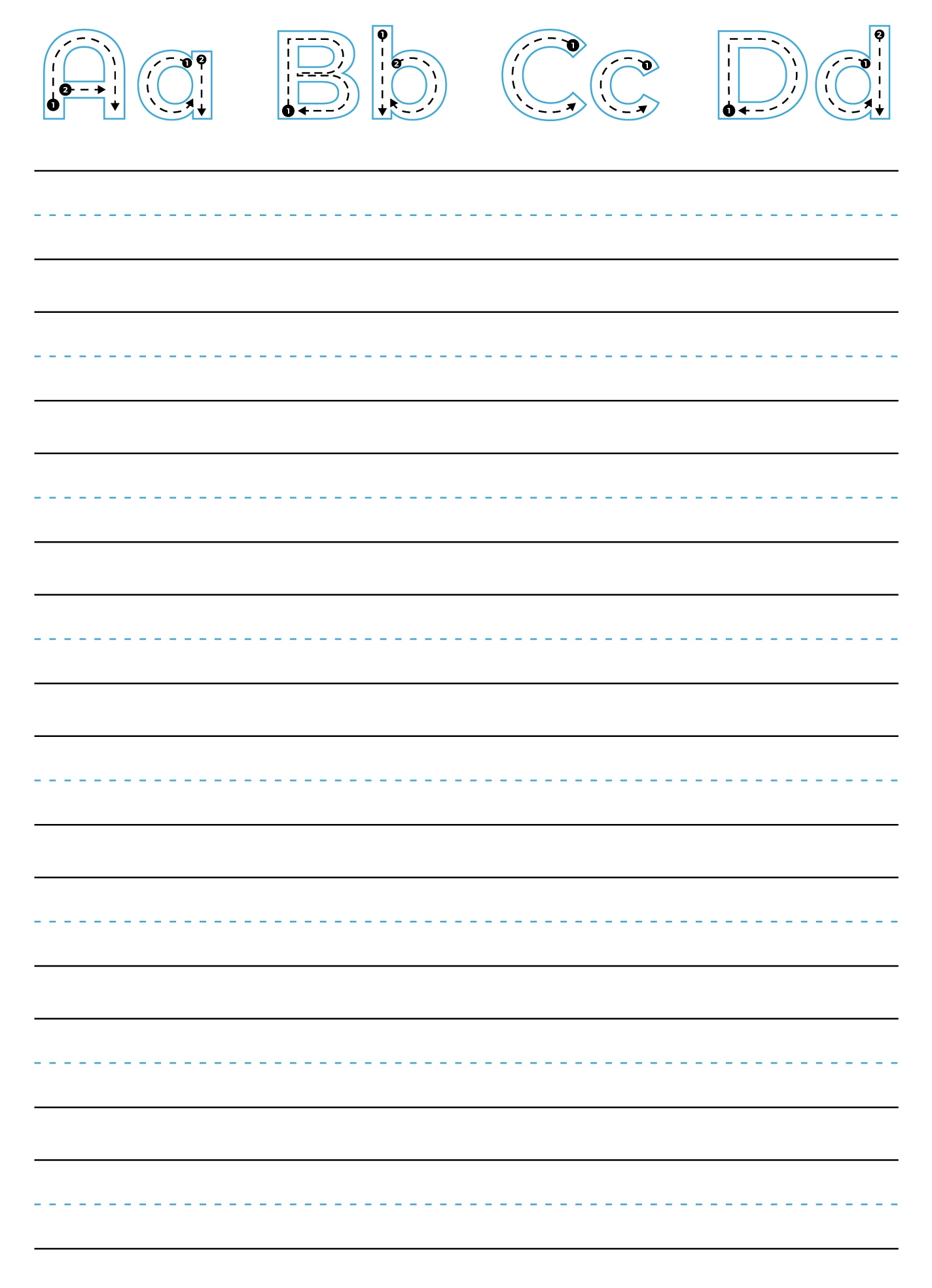 Kindergarten Lined Paper Free Google Docs Template Gdoc io