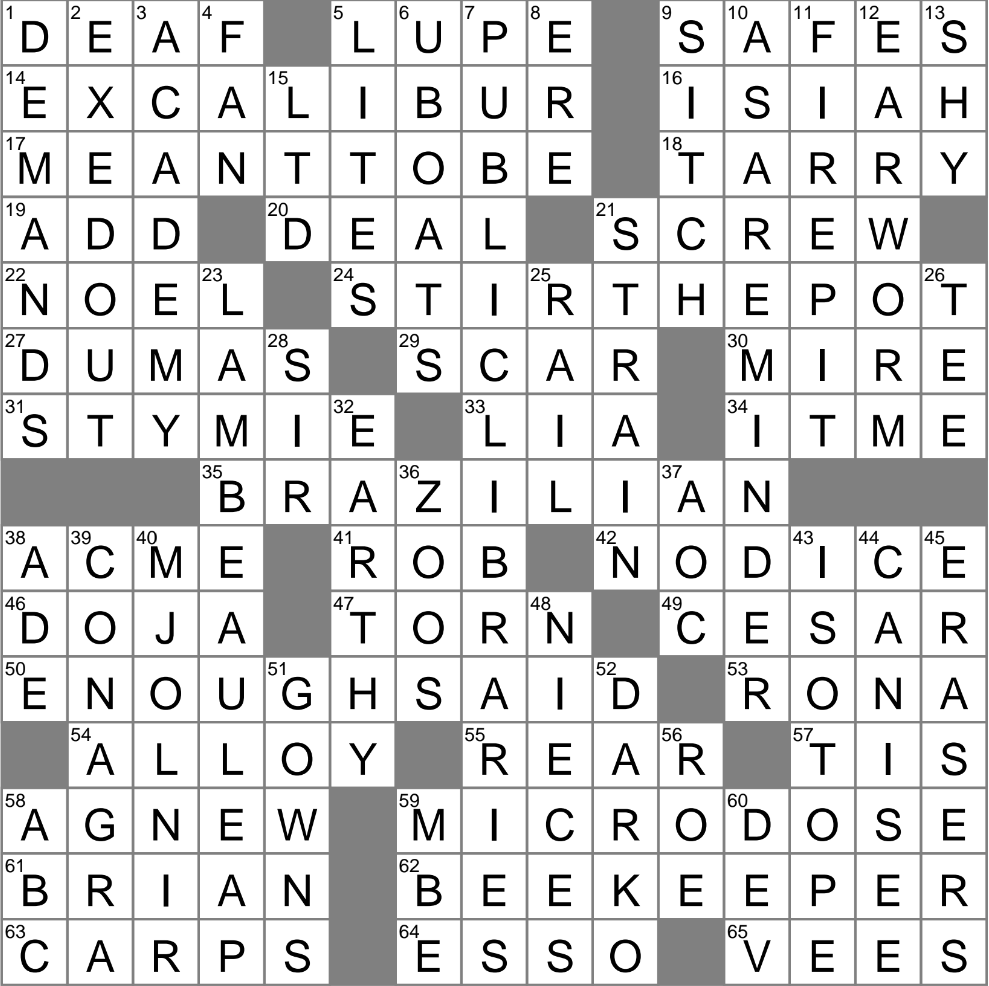 LA Times Crossword 28 Jun 25 Saturday LAXCrossword