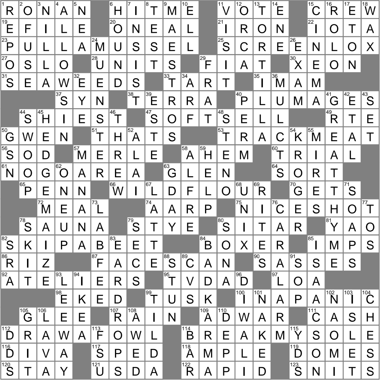 free printable la times crossword puzzles