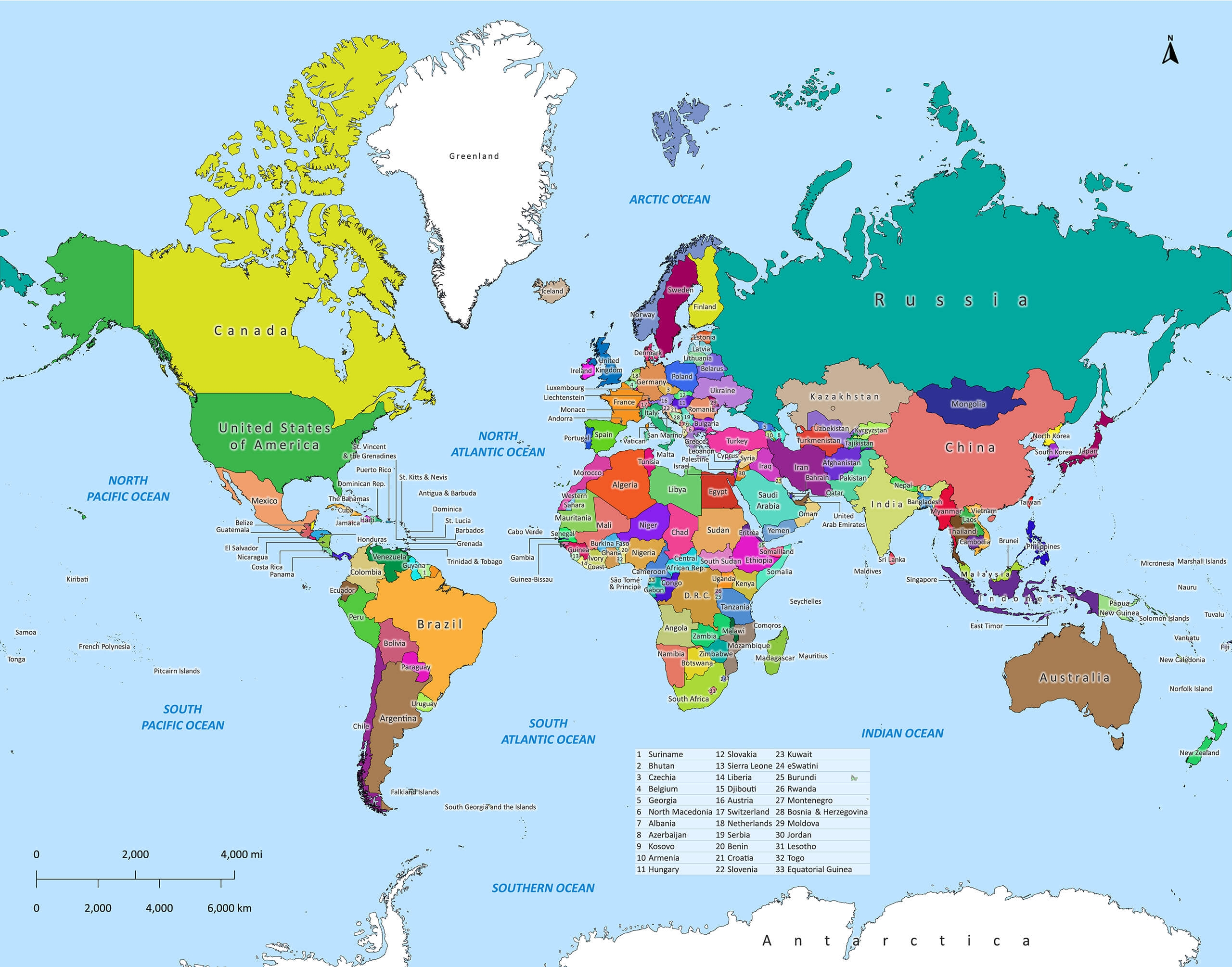printable map of the world