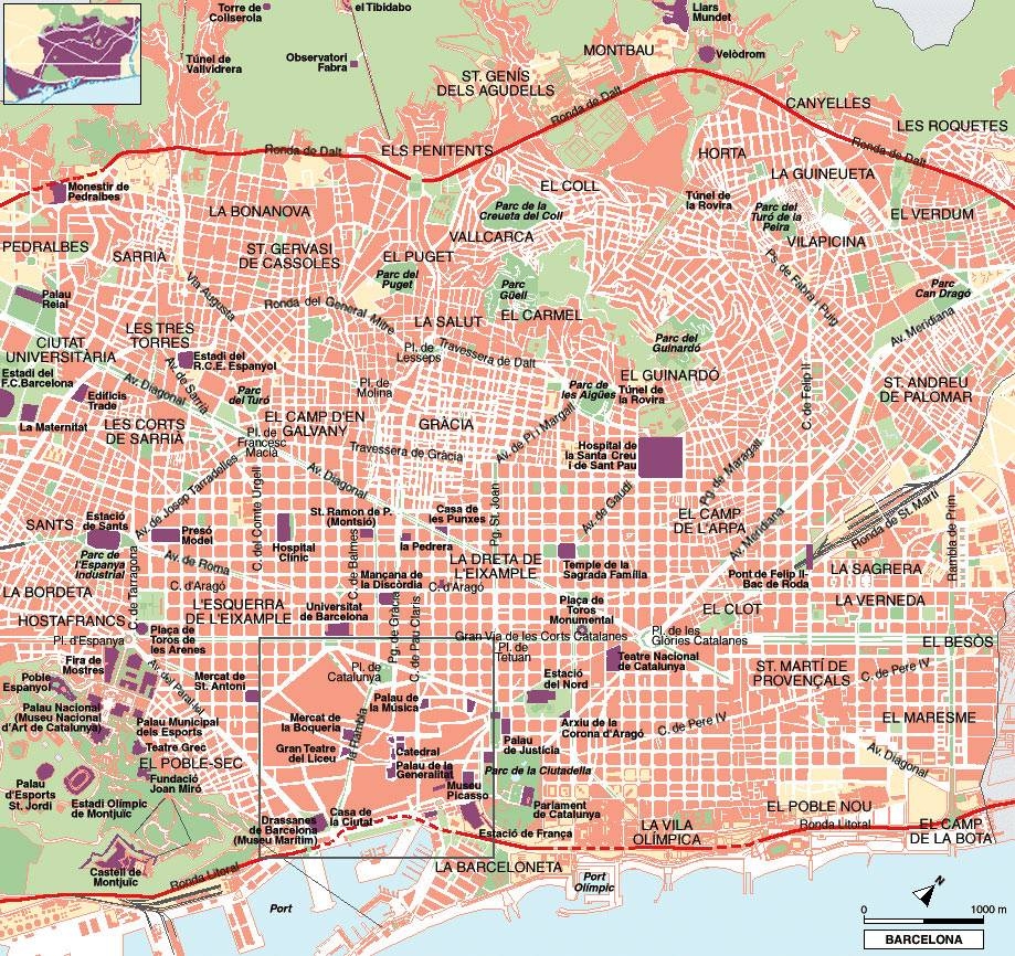 printable map of barcelona