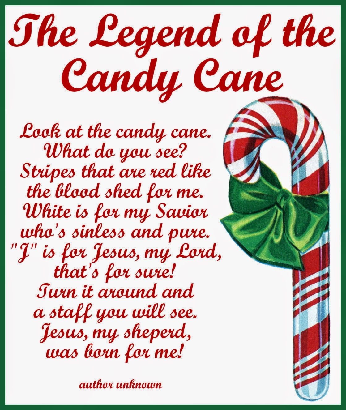 Legend Of The Candy Cane Story 6 Free PDF Printables Printablee
