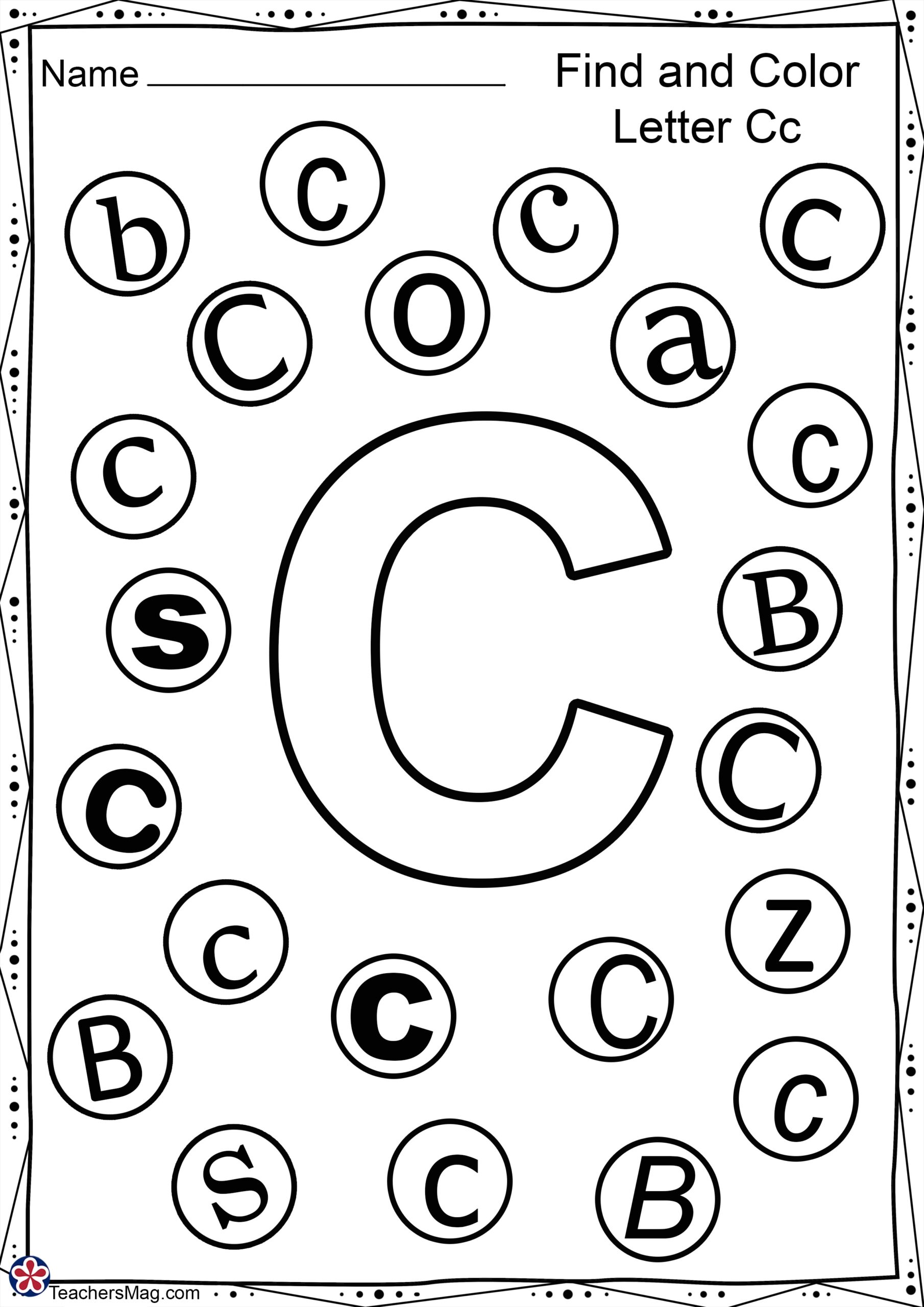 letter c worksheets