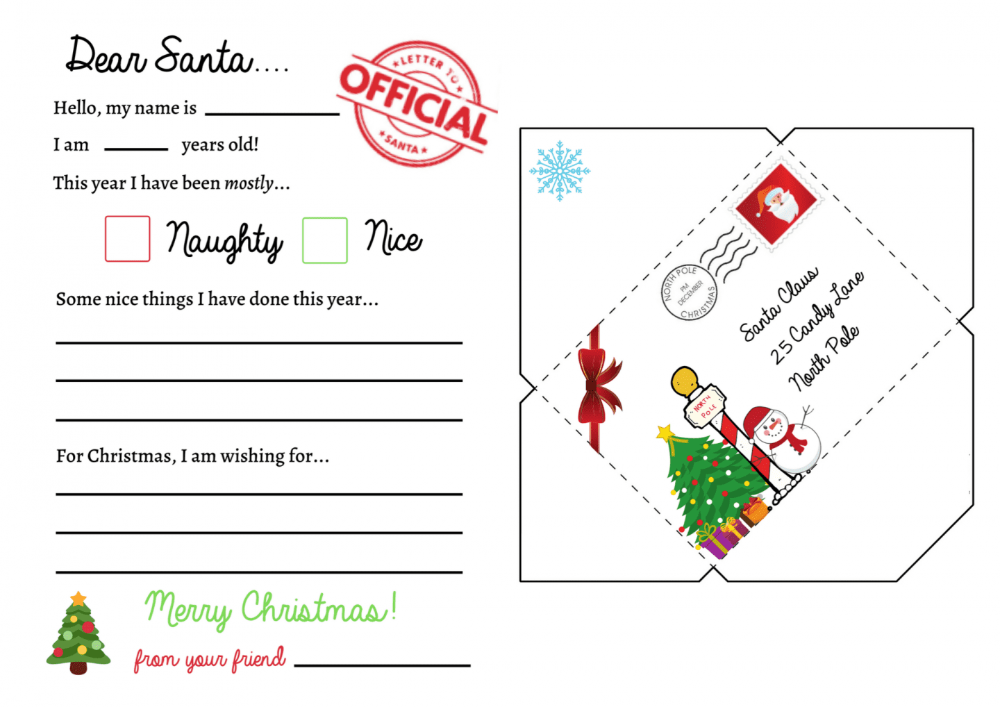 Letters To Santa Templates Free Printables Super Busy Mum Northern Irish Blogger