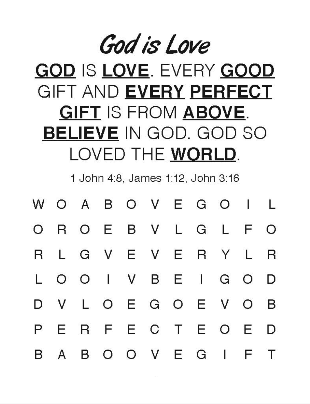 Love To You Bible Word Search Puzzles 1634