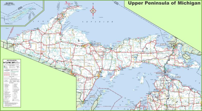 Map Of Upper Peninsula Of Michigan Ontheworldmap