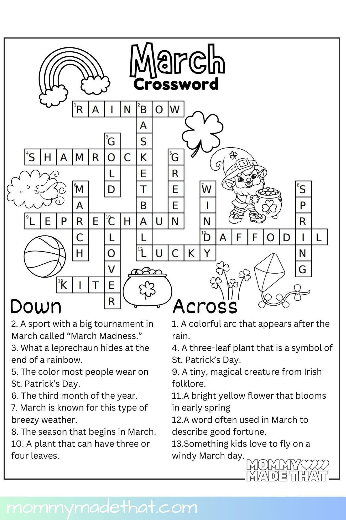 free crossword puzzles printable