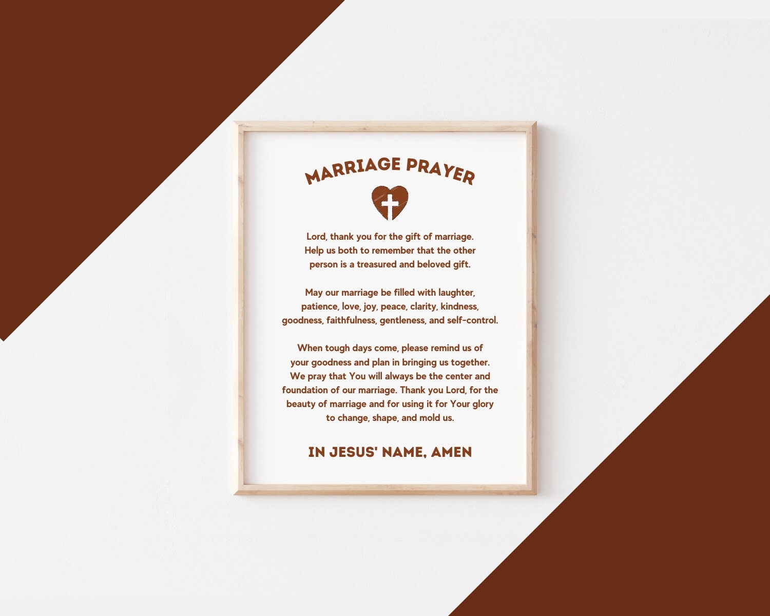 Marriage Prayer Printable Gift For Newlyweds Wedding Gift Print Modern Home Decor Christian Prayer Wall Art Christ Centered Marriage Etsy