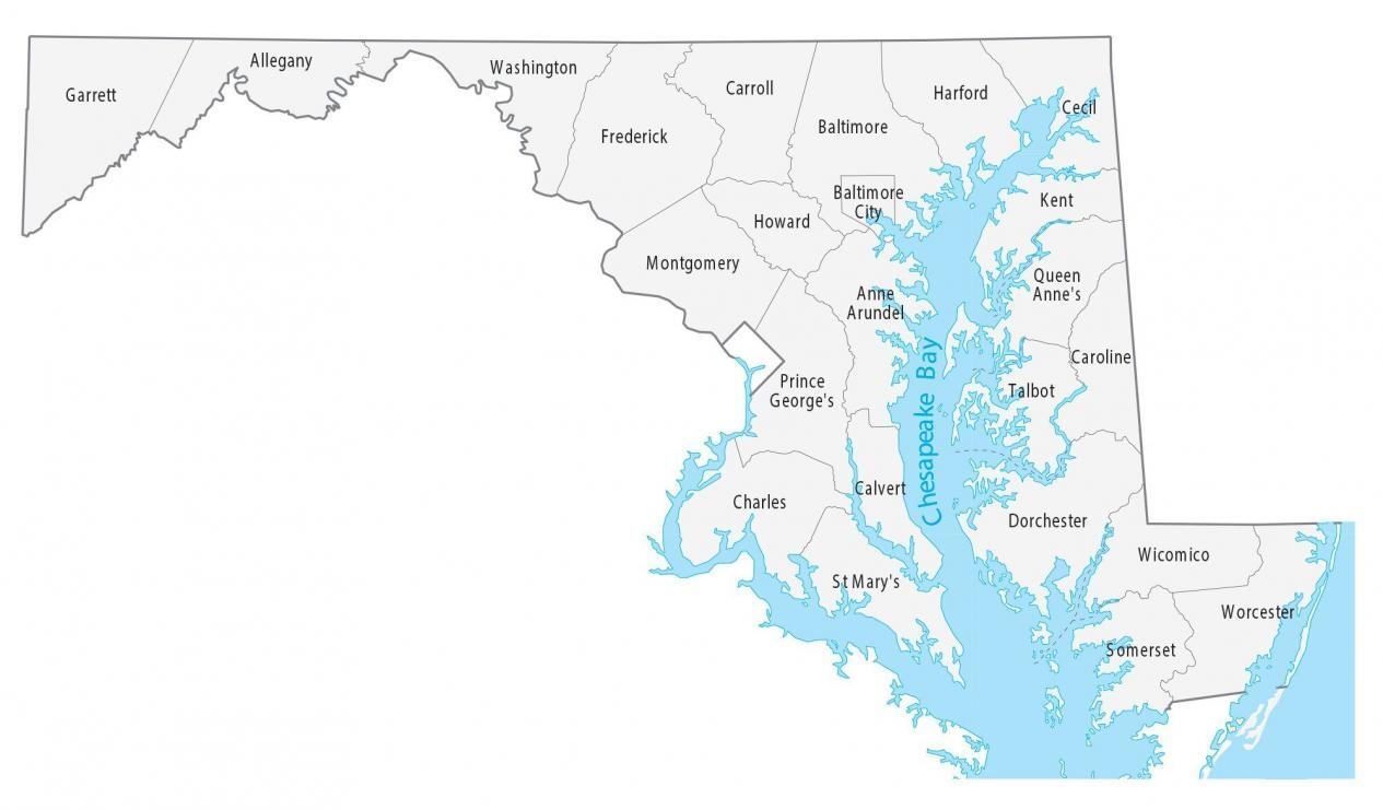 printable map of maryland